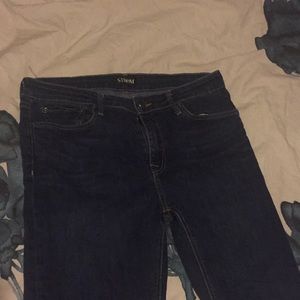 Dark denim jeans